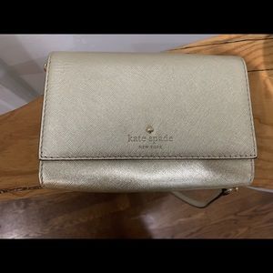Gold Kate Spade purse ♠️